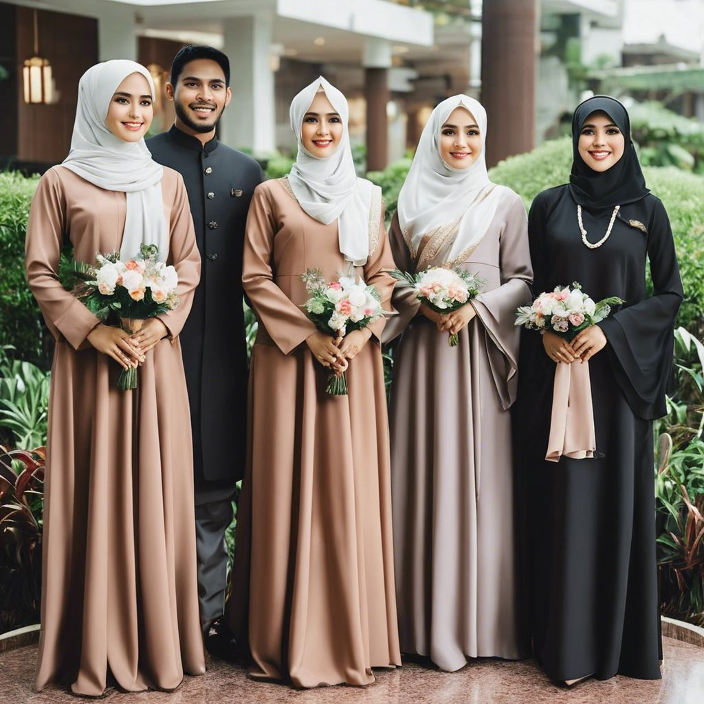 model baju seragam keluarga pernikahan