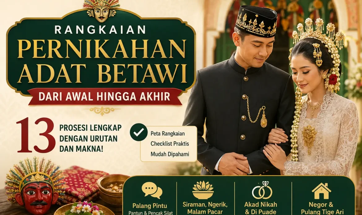 Rangkaian Pernikahan Adat Betawi Elegan & Sakral Rangkaian Pernikahan Adat Betawi Elegan & Sakral