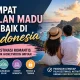 Pasangan bulan madu di pantai