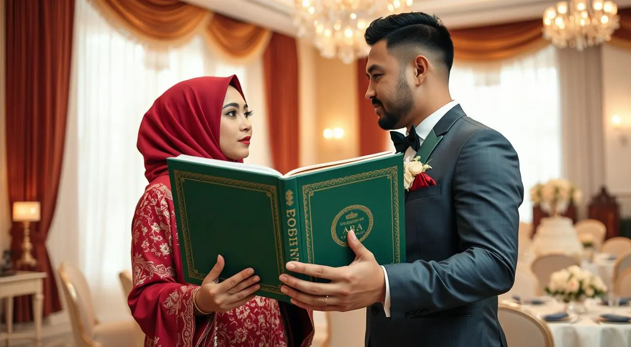 gaya foto wedding di pelaminan