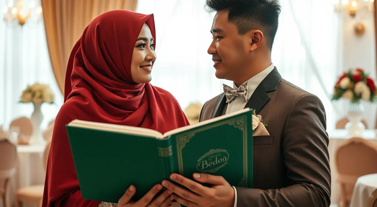 gaya foto wedding di pelaminan