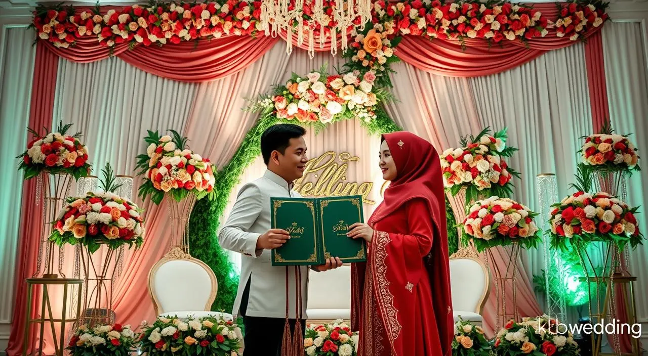 gaya foto wedding di pelaminan