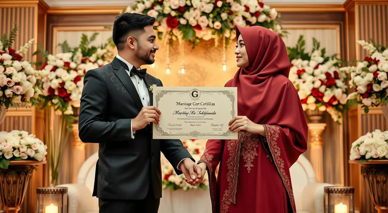 gaya foto wedding di pelaminan