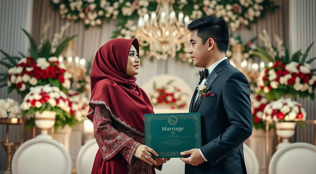 gaya foto wedding di pelaminan