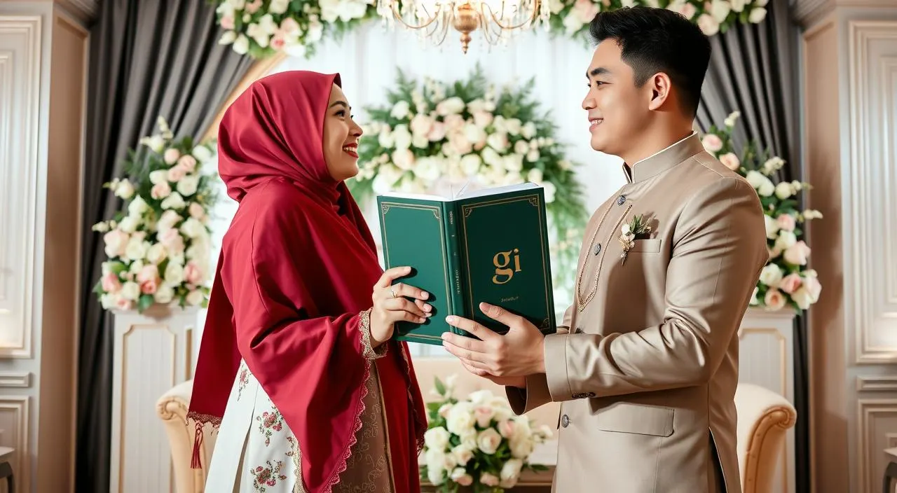 gaya foto wedding di pelaminan