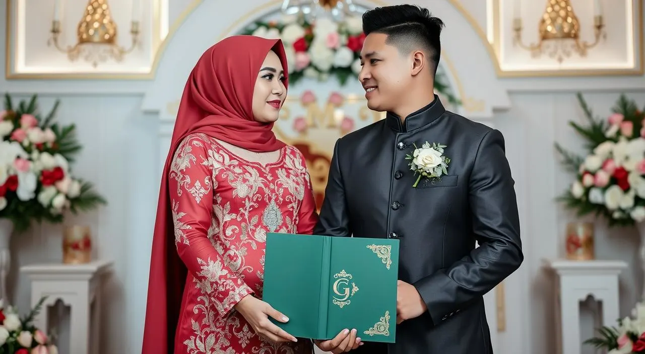 gaya foto wedding di pelaminan