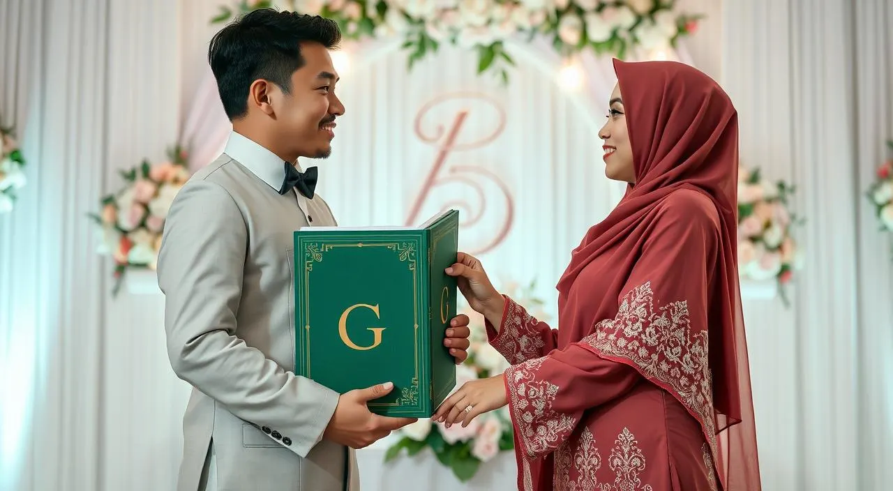gaya foto wedding di pelaminan