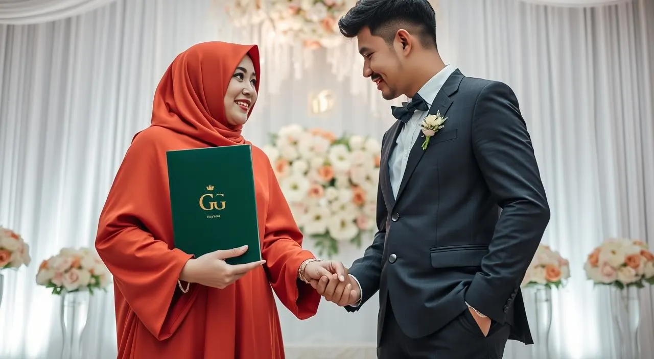 gaya foto wedding di pelaminan