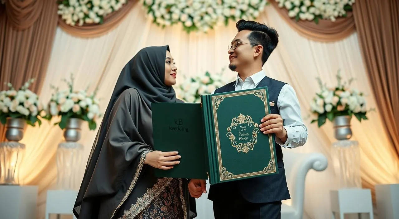 gaya foto wedding di pelaminan