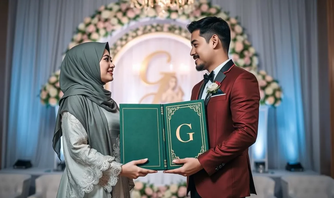 gaya foto wedding di pelaminan