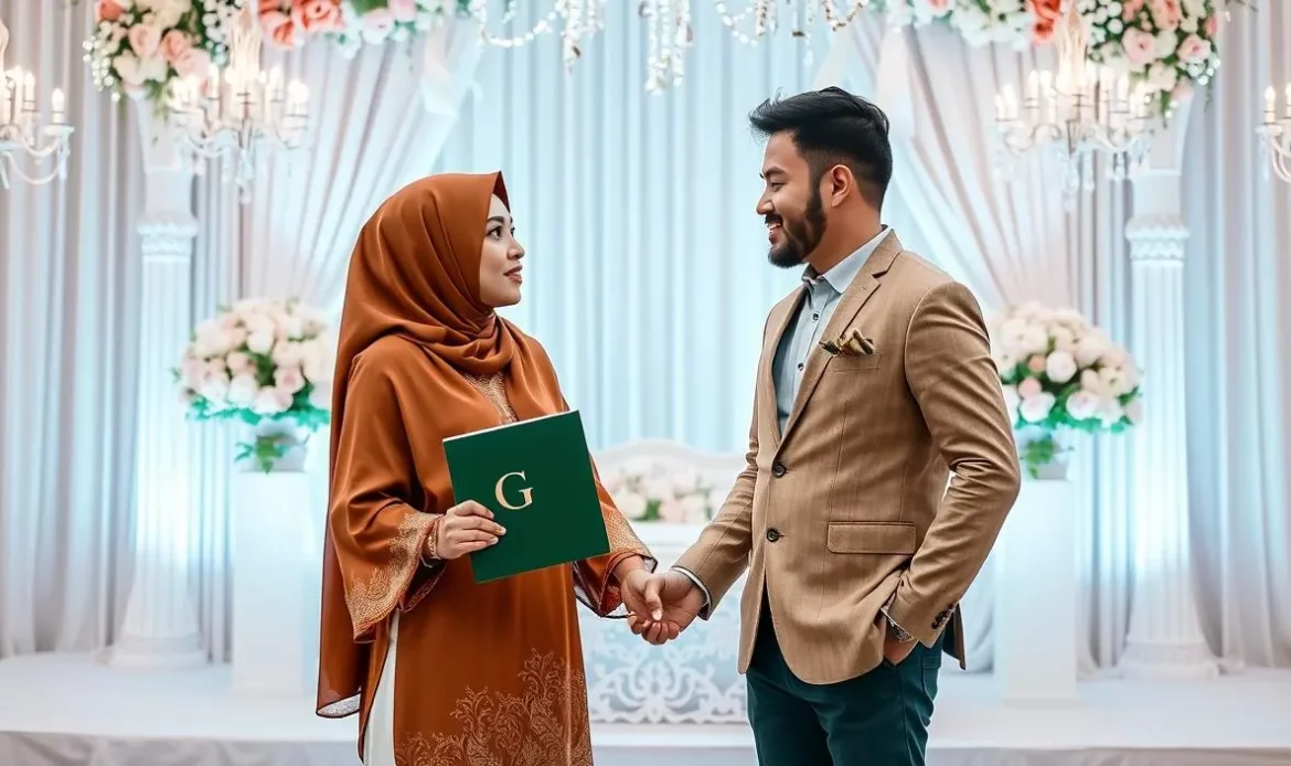 gaya foto wedding di pelaminan
