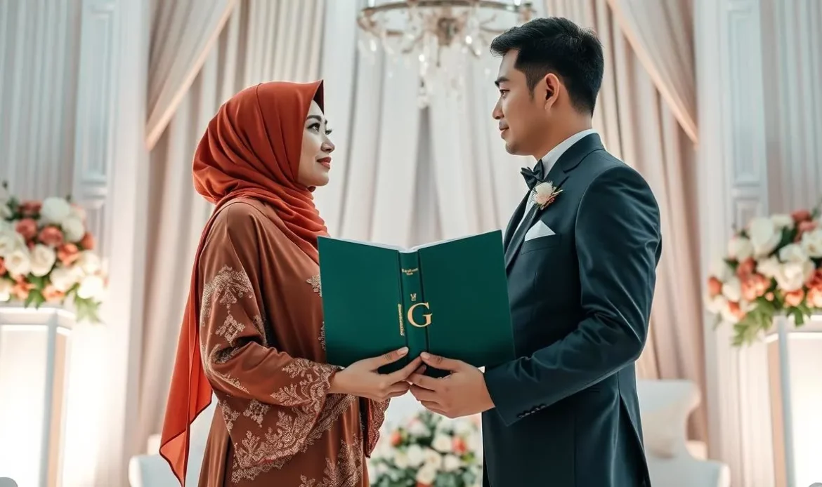 gaya foto wedding di pelaminan