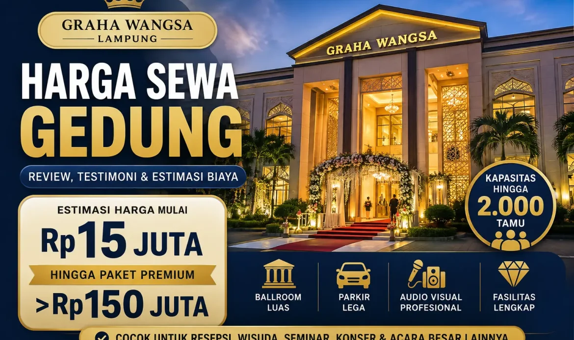 harga sewa gedung graha wangsa lampung