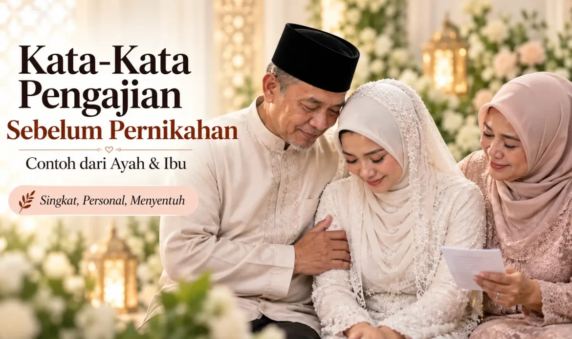 Kata Kata Pengajian Sebelum Pernikahan dari Ayah dan Ibu untuk Anak Tersayang