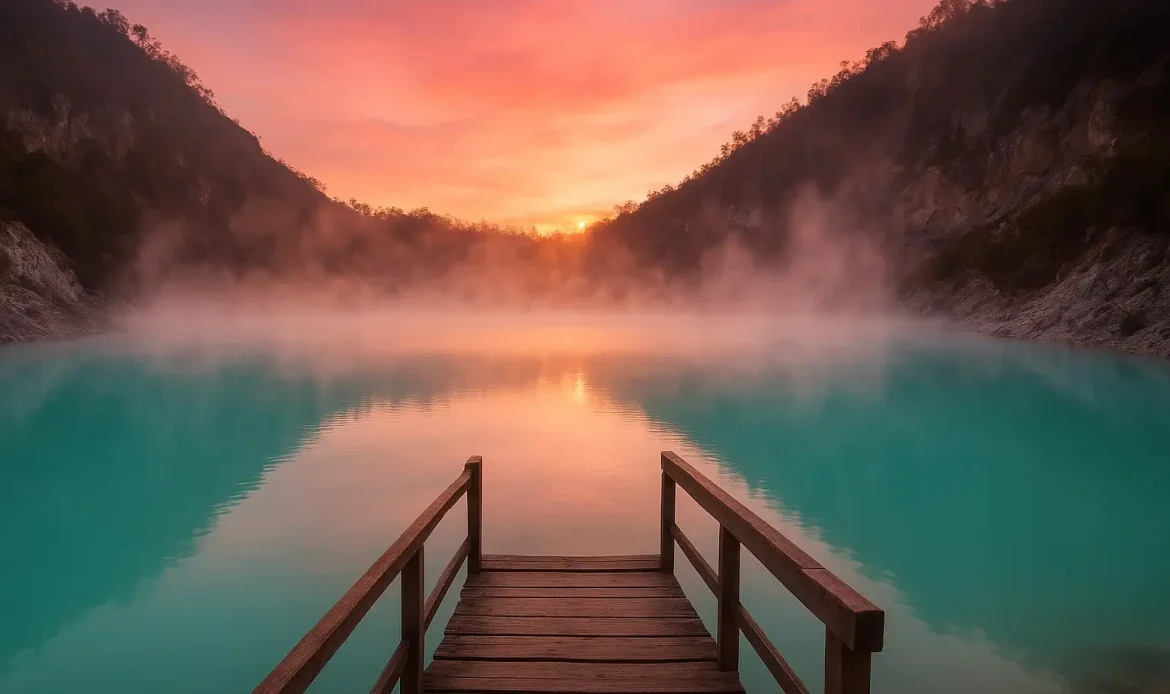 Kawah Putih Ciwidey Bandung berkabut