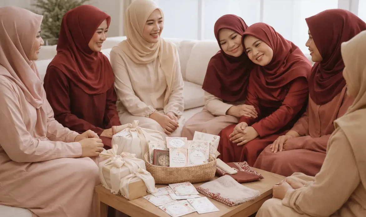 Bridal shower Islam dengan dekorasi sederhana untuk calon pengantin Muslimah