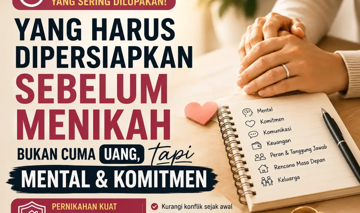Yang Harus Dipersiapkan Sebelum Menikah Bukan Cuma Uang, tapi Juga Mental dan Komitmen